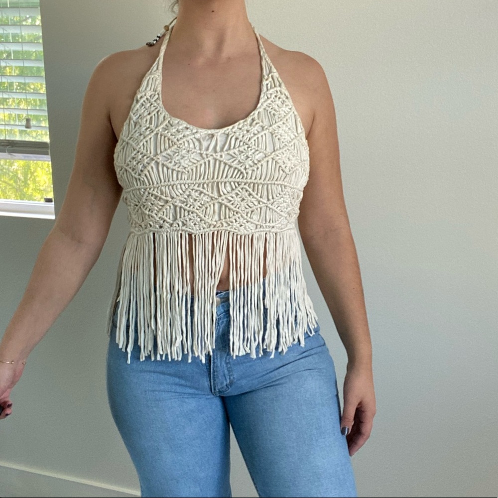 Boho backless Tie Top